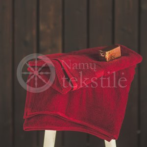 Bamboo fibre terry bath towel burgundy